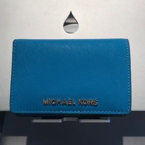 Michael Kors bright blue wallet
